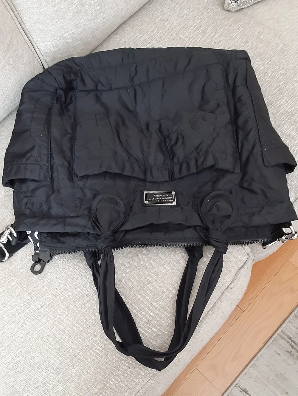 Marc By Marc Jacobs Black Quilted Tote  ,traveling Bag